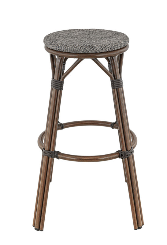 Tabouret de bar de terrasse gris Ø 45 cm 76 cm Dole