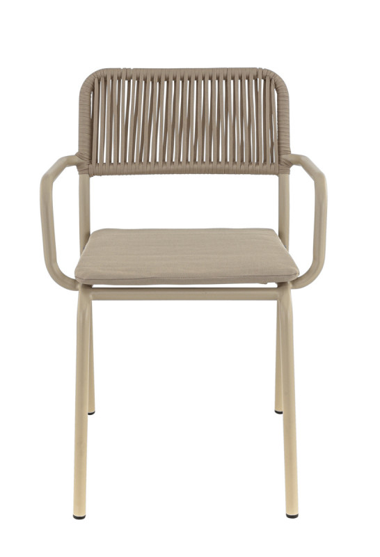 Fauteuil de terrasse taupe 83x57x58 cm Murcia