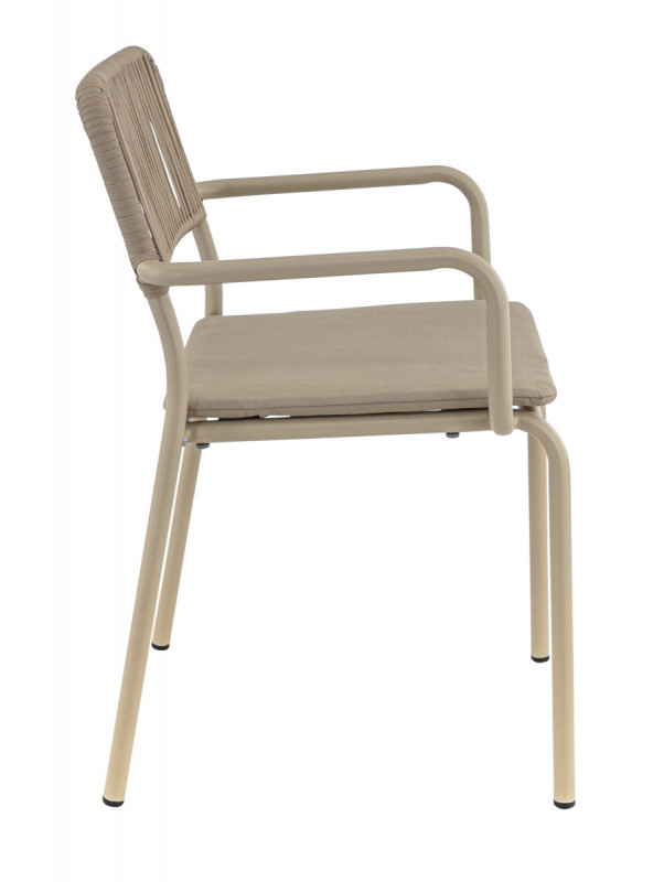 Fauteuil de terrasse taupe 83x57x58 cm Murcia